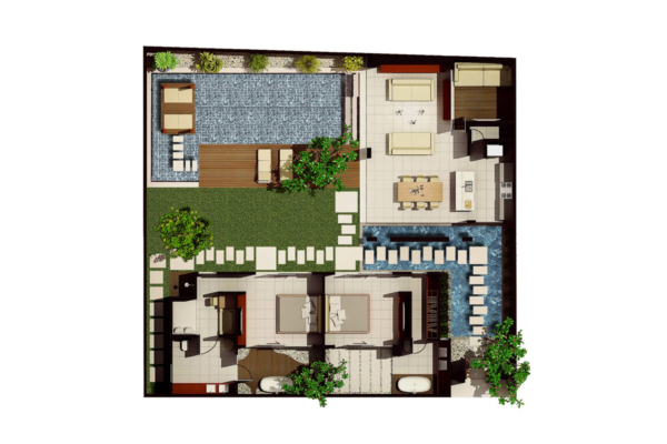Chandra Villas 2 Floorplan | Seminyak, Bali