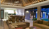 Chandra Villas Chandra Villas 1 Indoor Living Area with Pool View | Seminyak, Bali