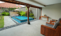 Sativa Villas Villa Rose Indoor Living Area with Pool View | Ubud, Bali