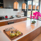 Surga Villa Estate Villa Surga Two Kitchen with Hanging Lamps | Ungasan, Bali
