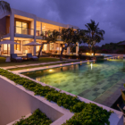 Surga Villa Estate Villa Surga Two Pool Side Area at Night | Ungasan, Bali