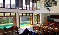 Villa Khaleesi Living Area with Pool View | Seminyak, Bali