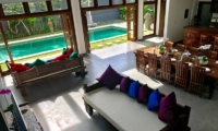 Villa Khaleesi Indoor Living Area with Pool View | Seminyak, Bali