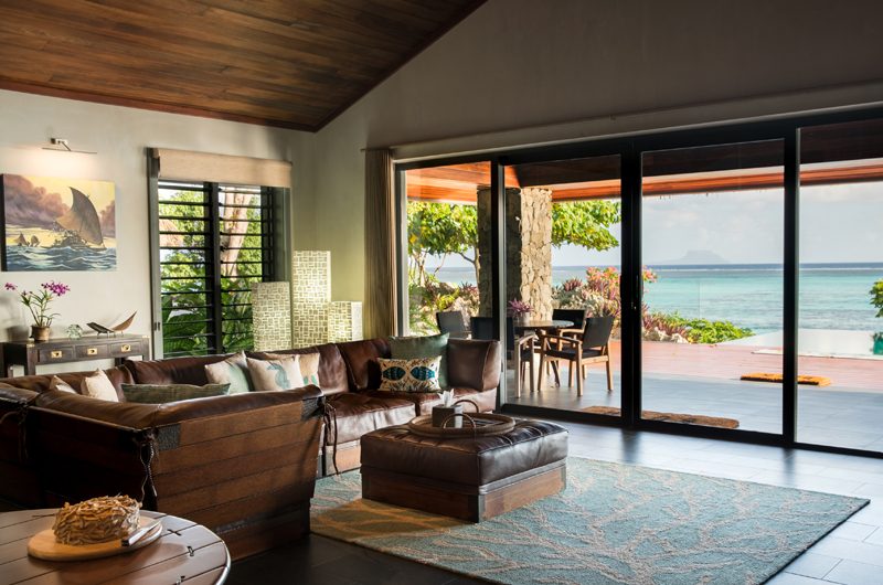 Vatuvara Villa Vatu Indoor Living Area with Sea View | Vatuvara, Fiji