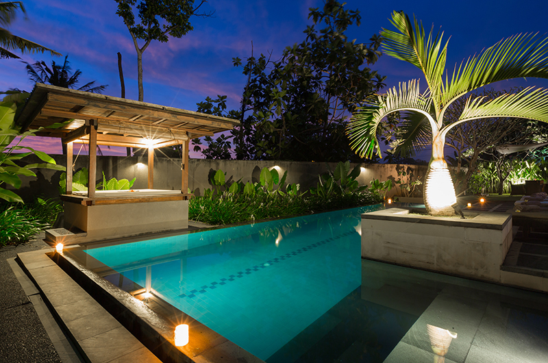 The Uma Villa Pool with Night View | Canggu, Bali