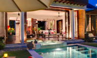 Villa Nataraja Night View Living Room | Sanur, Bali