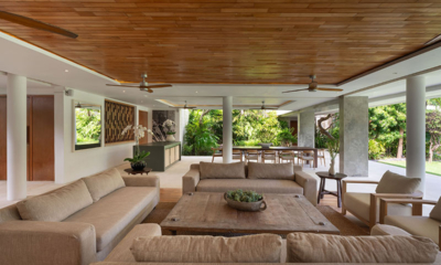 Villa Zambala Living Area with Garden View | Canggu, Bali