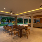 Villa Zambala Living and Dining Area at Night | Canggu, Bali
