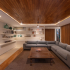 Villa Zambala Lounge Area with TV at Night | Canggu, Bali