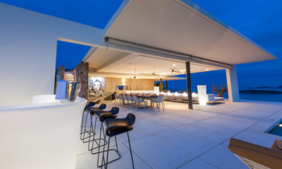 Villa Anavaya Open Plan Dining Area at Night | Choeng Mon, Koh Samui