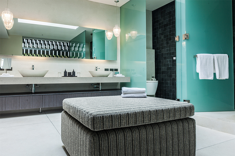 Villa Anavaya His and Hers Bathroom with Lights | Choeng Mon, Koh Samui