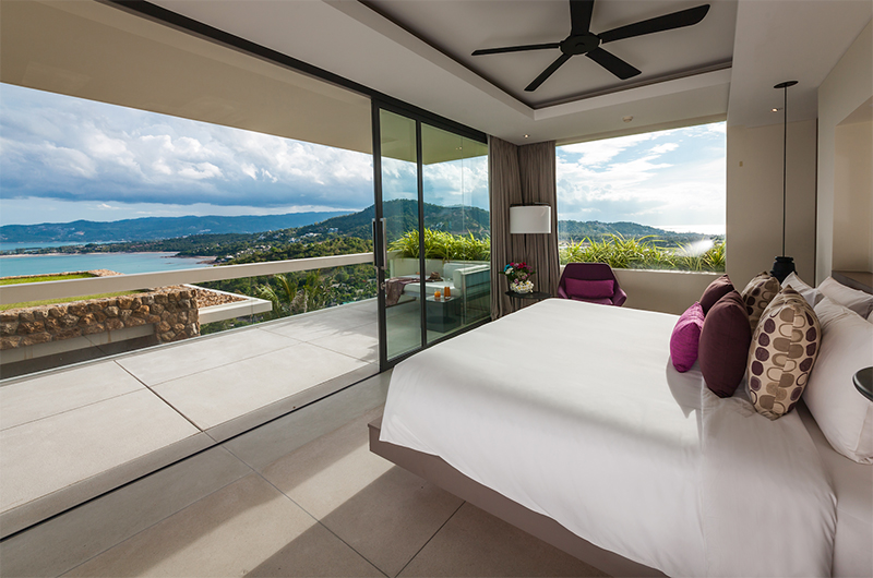 Villa Anavaya Bedroom and Balcony with Sea View | Choeng Mon, Koh Samui