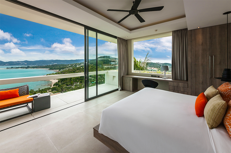 Villa Anavaya Bedroom and Balcony with Ocean View | Choeng Mon, Koh Samui