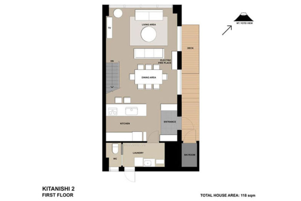 Kitanishi Kitanishi 2 First Floor Floorplan | Hirafu, Niseko