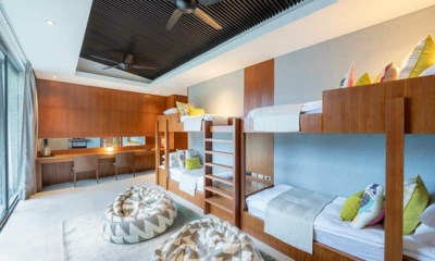 Raku Samui Kids Bedroom with Bunk Beds and Study Area | Maenam, Koh Samui