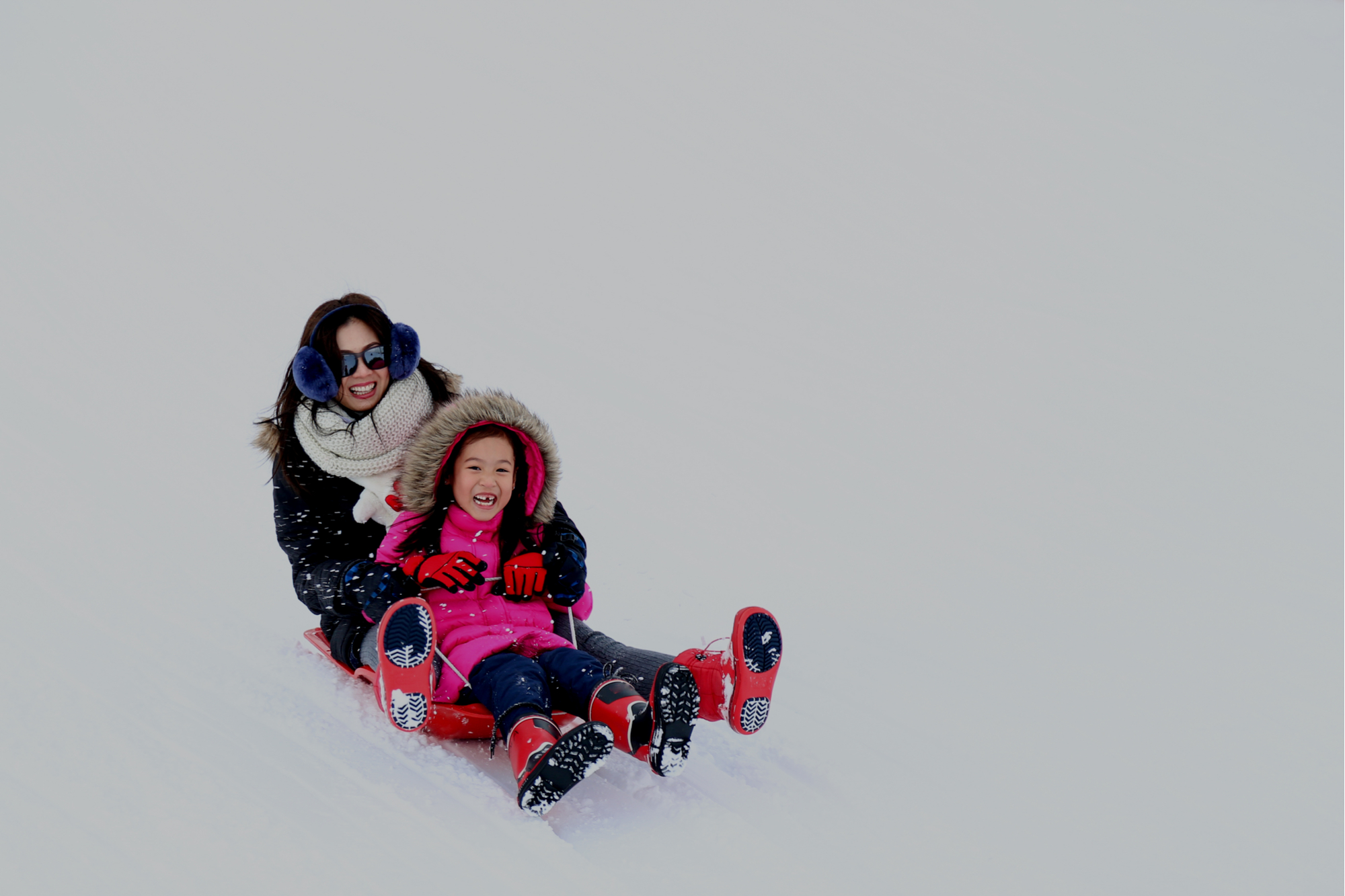 Niseko Family Kids Sledding