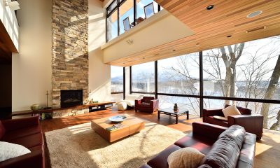 Panorama Living Area with TV | Lower Hirafu Village, Niseko