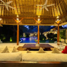 Lataliana Villas Villa La Lounge Area at Night | Seminyak, Bali