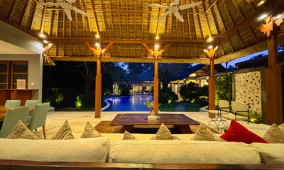 Lataliana Villas Villa La Lounge Area at Night | Seminyak, Bali