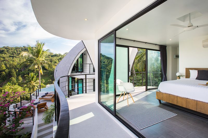 Villa Shadow Bedroom and Balcony with Pool View | Chaweng, Koh Samui