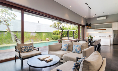 Amarin Seminyak Living and Dining Area with Pool View | Seminyak, Bali