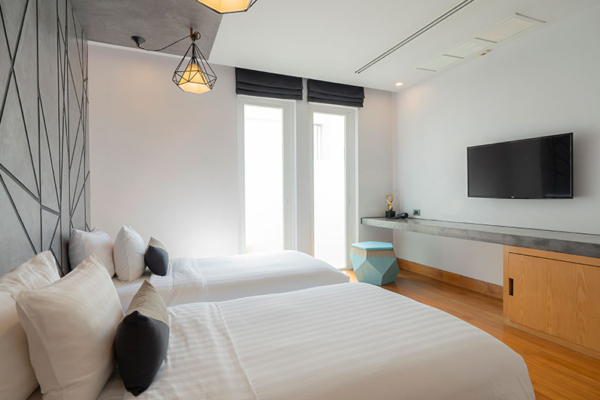 Coastal Escape Natai Bedroom Three with Twin Beds and TV | Natai, Phang Nga