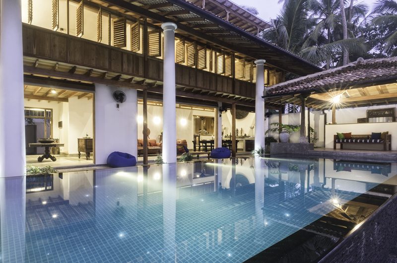 Royal Indigo Villa Living Area with Pool View | Talpe, Sri Lanka