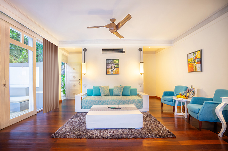 Amaya Kuda Rah Beach Suite Living Area | South Ari Atoll, Maldives
