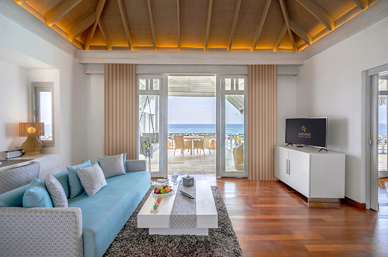Amaya Kuda Rah Water Suite Living Area | South Ari Atoll, Maldives