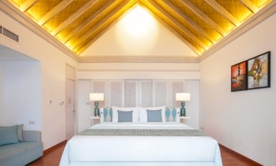 Amaya Kuda Rah Water Villa Bedroom | South Ari Atoll, Maldives