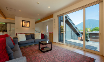 Yuzuki Living Area with View | Hirafu, NIseko