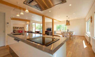 Yuzuki Kitchen and Dining Area with View | Hirafu, NIseko