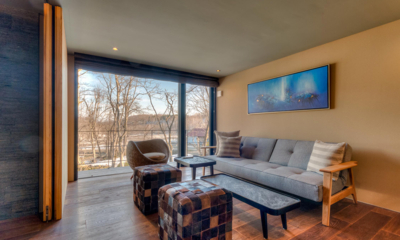 Hideaway on Escarpment Living Room with View | Hirafu, Niseko