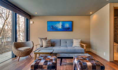 Hideaway on Escarpment Living Room with View | Hirafu, Niseko
