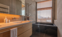 Silver Dream Bathroom with Japanese Bathtub | Hirafu, Niseko