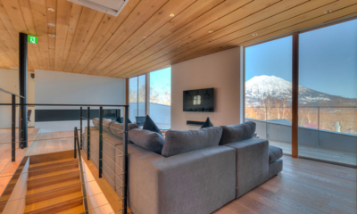 Silver Dream Living Room with Mountain View | Hirafu, Niseko