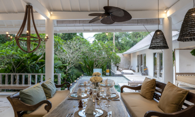 Sungai Jungle Villas Living Area with Pool View | Tabanan, Bali