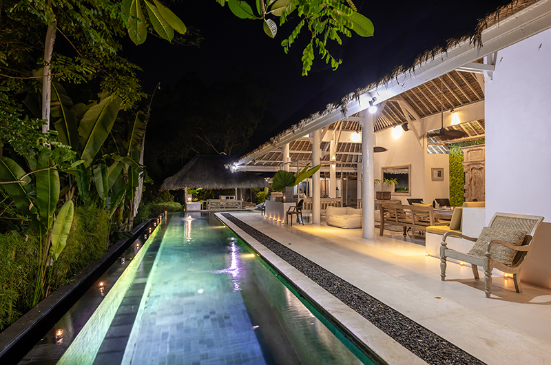 Sungai Jungle Villas Swimming Pool at Night | Tabanan, Bali Sungai Jungle Villas Swimming Pool at Night | Tabanan, Bali