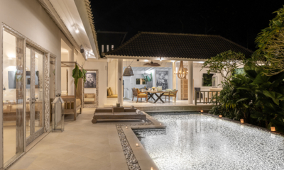 Sungai Jungle Villas Outdoor Area at Night | Tabanan, Bali