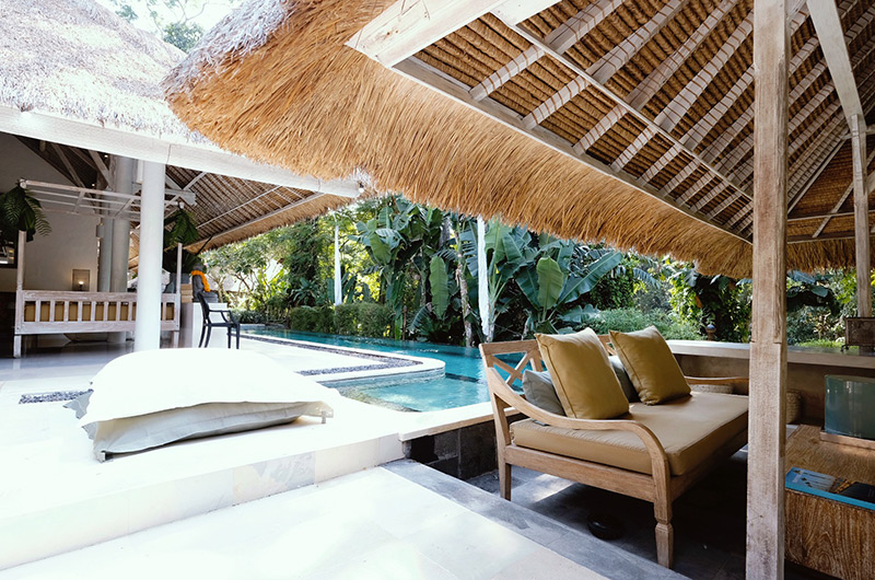 Sungai Jungle Villas Sungai Jungle One Seating Area by Pool | Tabanan, Bali