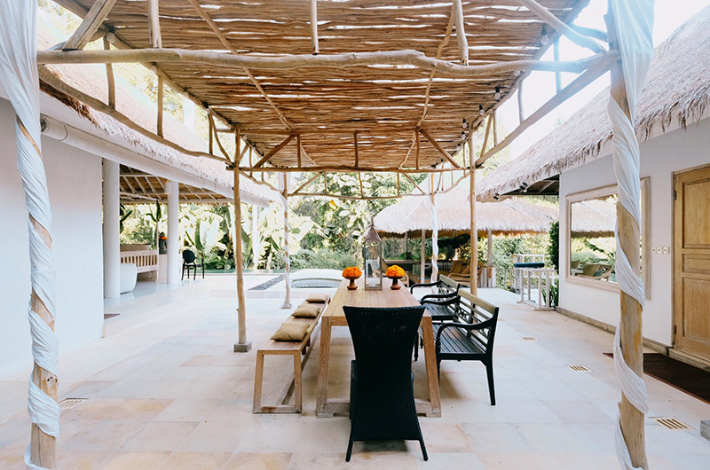Sungai Jungle Villas Sungai Jungle One Pool Side Dining Area | Tabanan, Bali