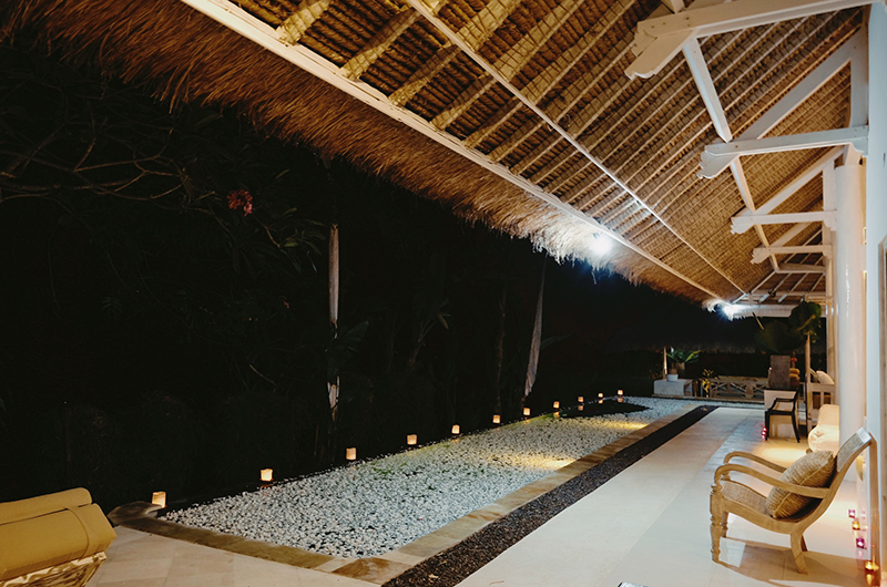 Sungai Jungle Villas Sungai Jungle One Pool at Night | Tabanan, Bali