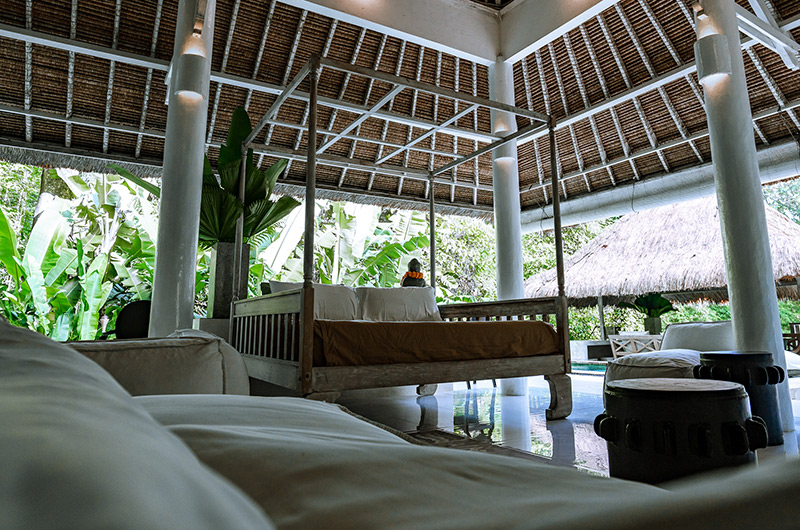 Sungai Jungle Villas Indoor Lounge Area with View | Tabanan, Bali