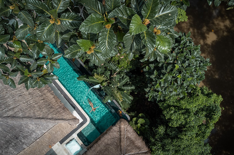 Sungai Jungle Villas Gardens and Pool from Top | Tabanan, Bali