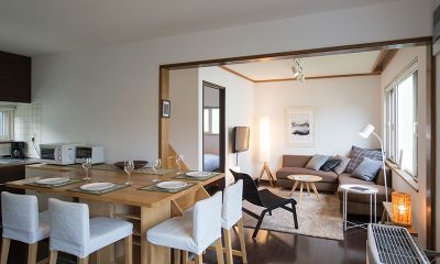 Kuma Cabin Dining and Living Area | Hirafu, Niseko