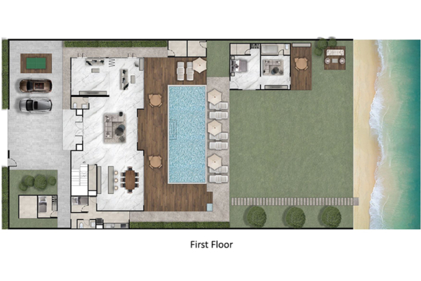 Villa Summer Estate Floorplan First Floor | Natai, Phang Nga