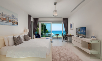 Villa Summer Estate Master Bedroom with TV and Sea View | Natai, Phang Nga