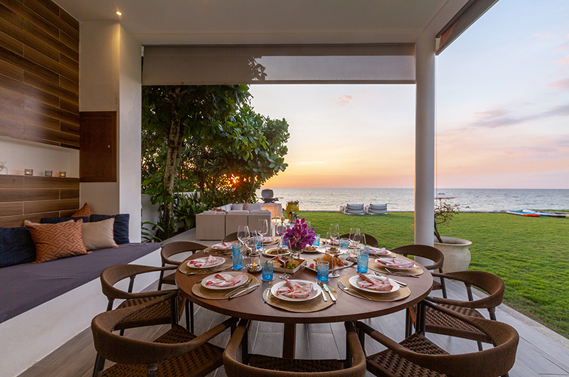 Villa Summer Estate Open Plan Dining Area with Sea View | Natai, Phang Nga