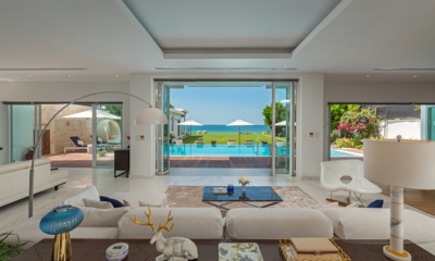 Villa Summer Estate Indoor Living Area with Pool View | Natai, Phang Nga