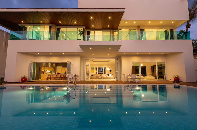 Villa Summer Estate Pool at Night | Natai, Phang Nga